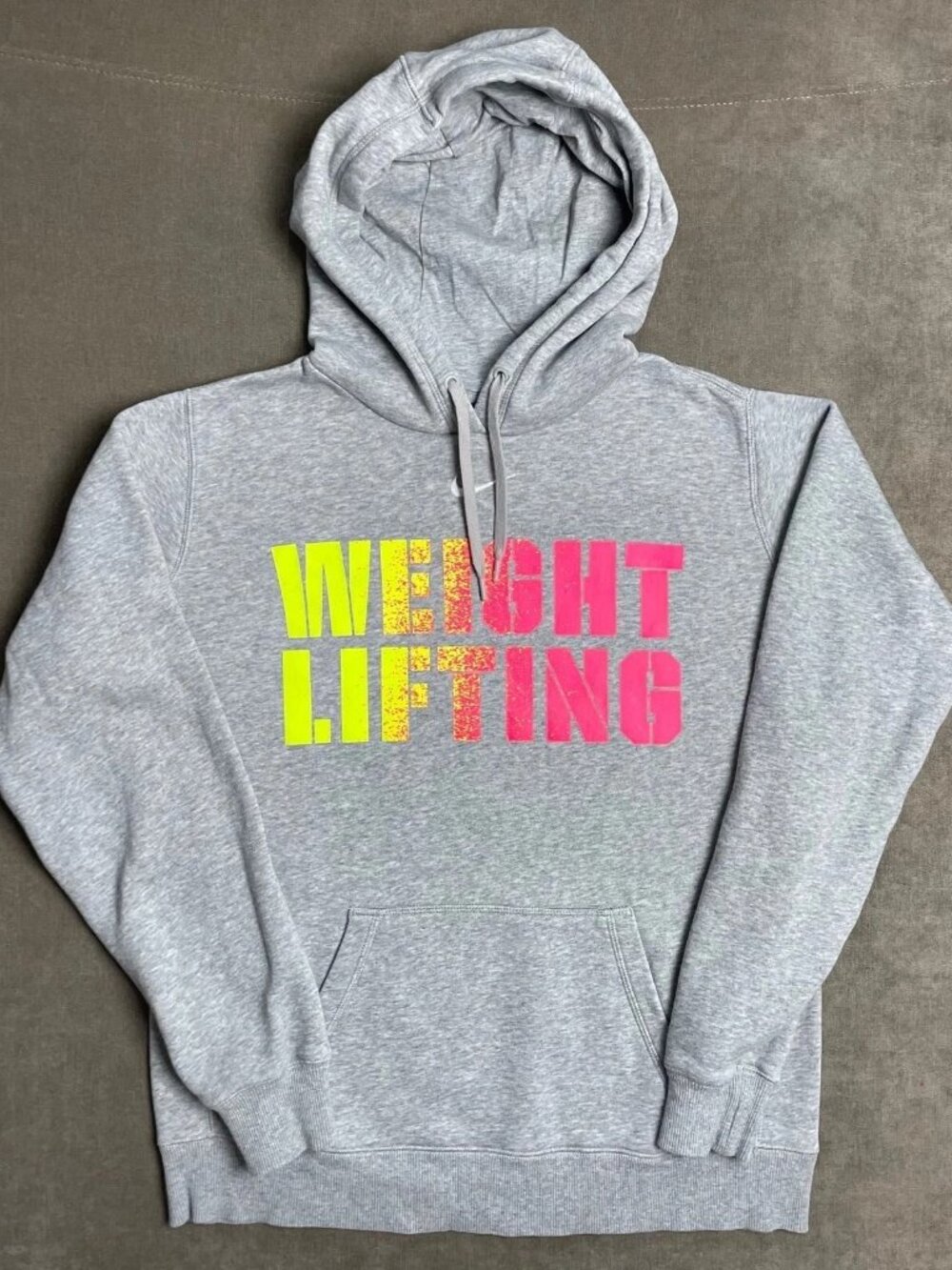 Nike Weight Lifting Grey Hoodie Womens L